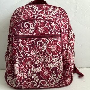 Kaddie & Libbie Girls/Ladie's LG Travel Backpack School Bookbag Red Floral